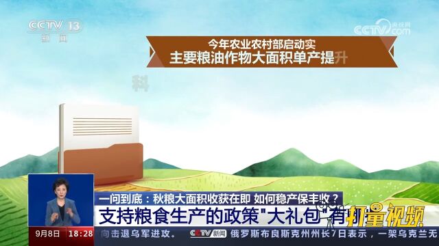 支持粮食生产的政策“大礼包”有哪些?