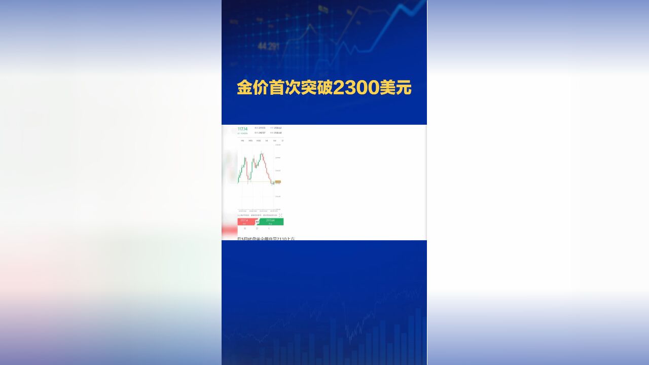 金价首次突破2300美元