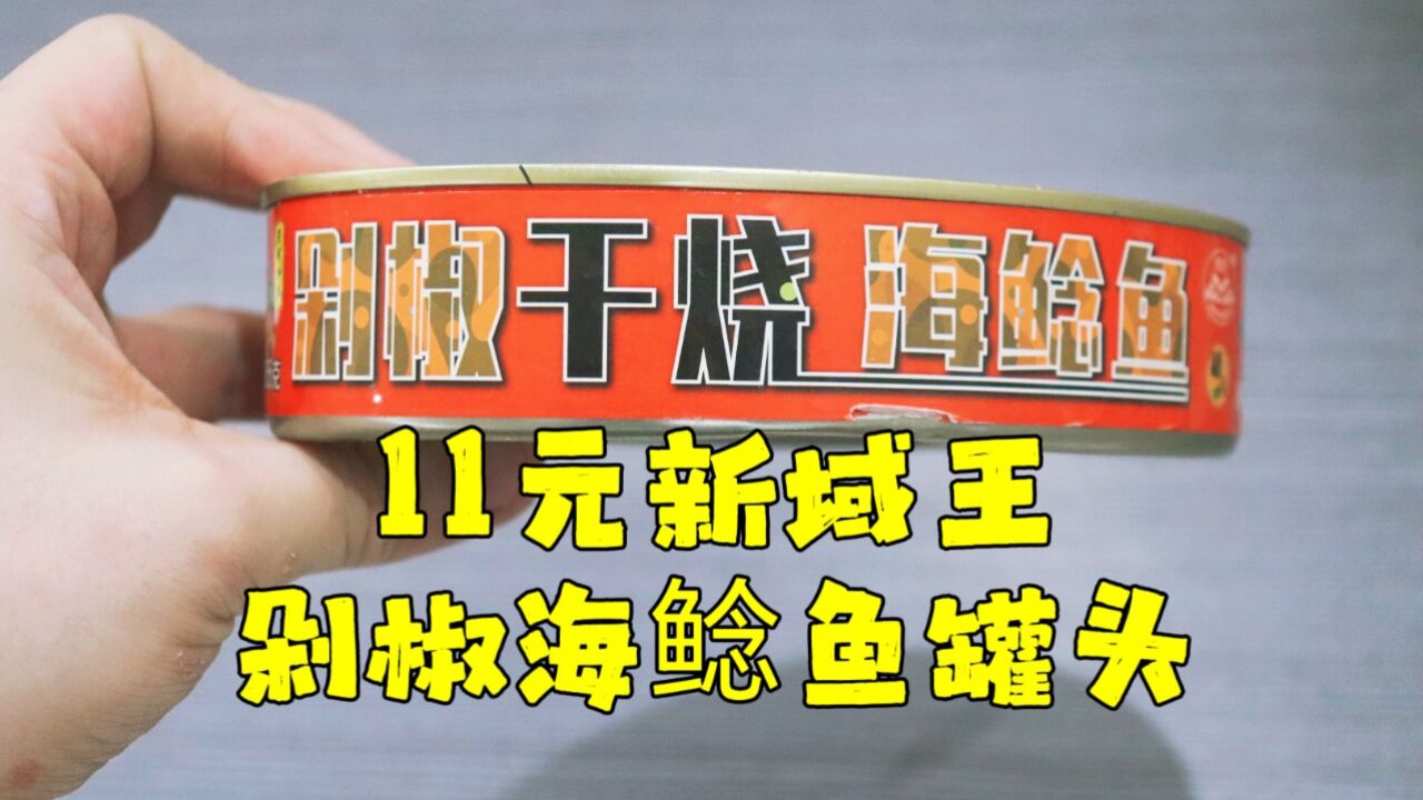 测评新域王的剁椒干烧海鲶鱼罐头,小小一罐装了十几条鱼,真不错