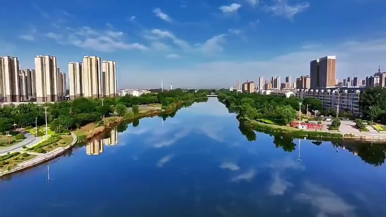 济宁市金乡县:蓝天碧水犹如“天空之镜”