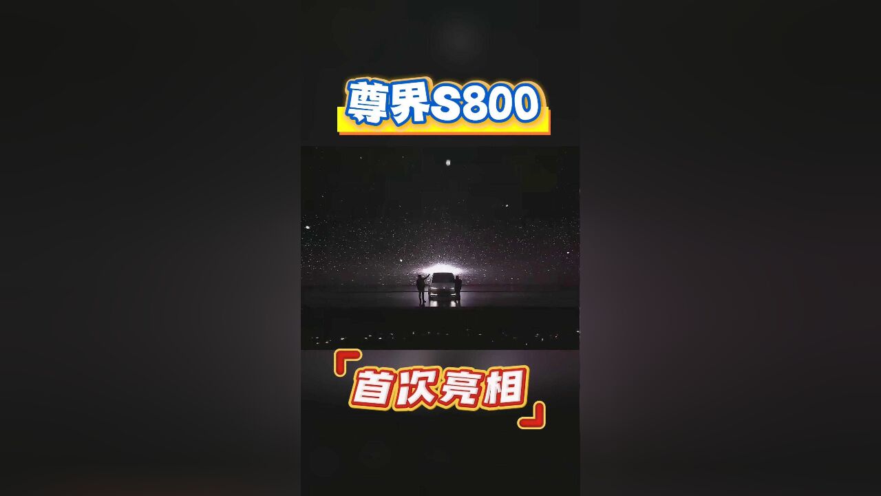 尊界S800首次亮相,你们觉得怎么样?