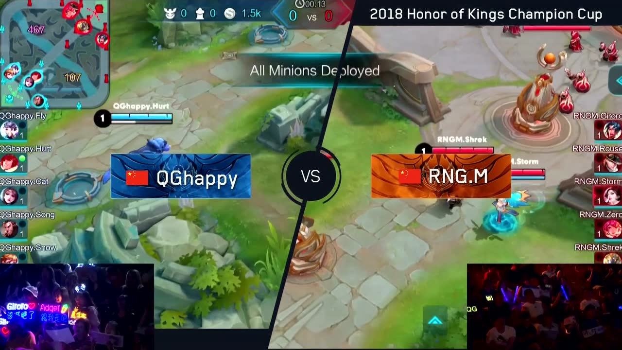 【集锦】QGhappy vs RNG.M 第一局 后期阵容强力 QGhappy先下一城