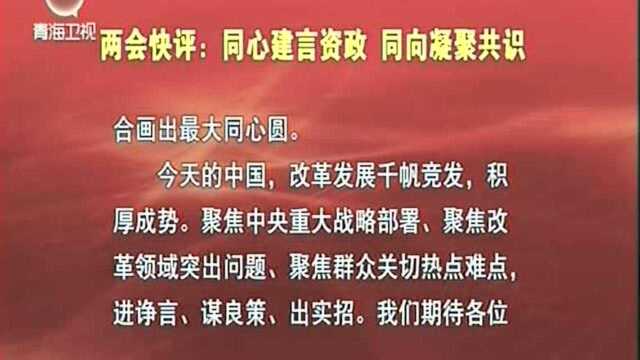 两会快评:同心建言资政 同向凝聚共识