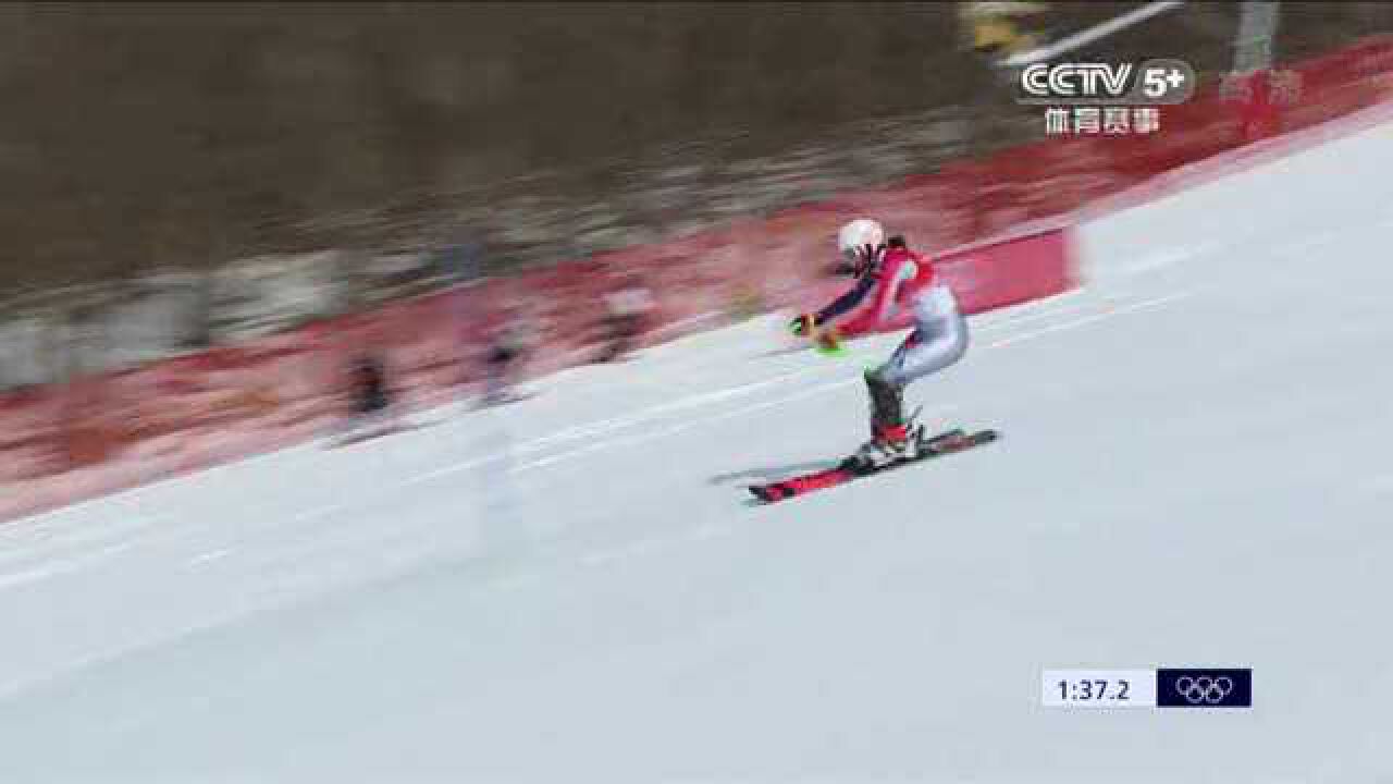 【精华】一分钟速看高山滑雪女子回转争冠组 弗尔霍娃火力全开拿下冠军