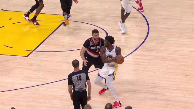 NBA季前赛：开拓者vs勇士第2节 中文解说回放
