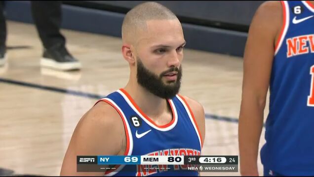 NBA常规赛：尼克斯vs灰熊第3节中文解说回放