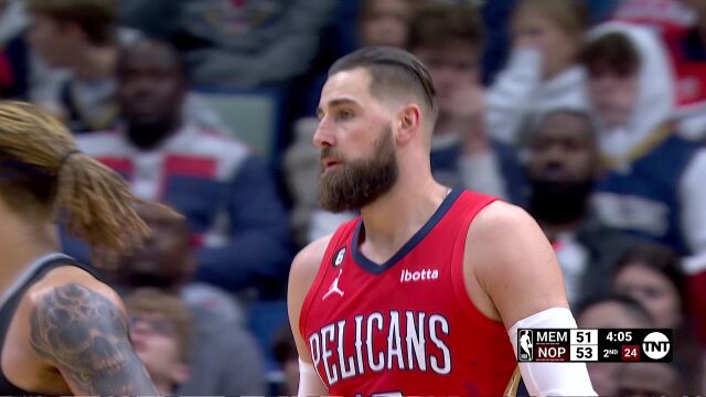 NBA常规赛：灰熊vs鹈鹕第2节中文解说回放