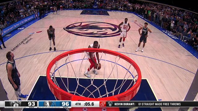 篮网94-96独行侠 独行侠主场险胜篮网取4连胜
