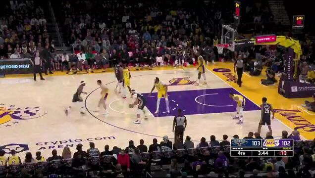 NBA常规赛：鹈鹕vs湖人中文解说全场回放