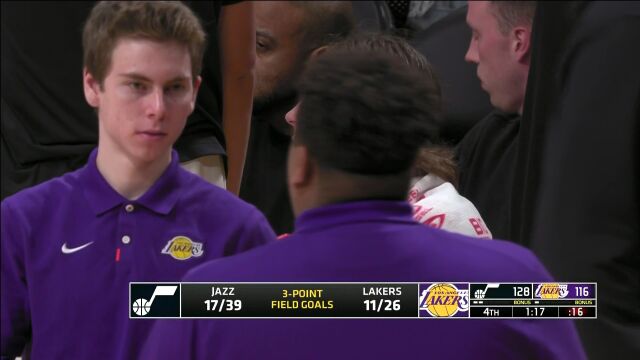 NBA常规赛：爵士vs湖人第4节中文解说回放