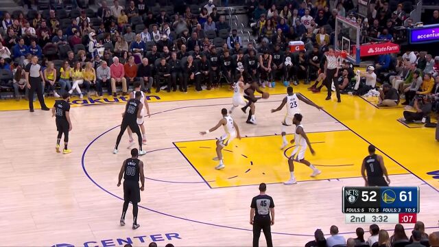 太可惜了！欧文华丽运球游龙出海助攻队友遗憾打铁