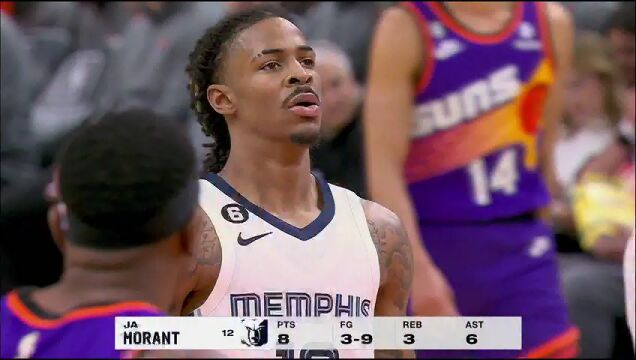 NBA常规赛：灰熊vs太阳第3节中文解说回放