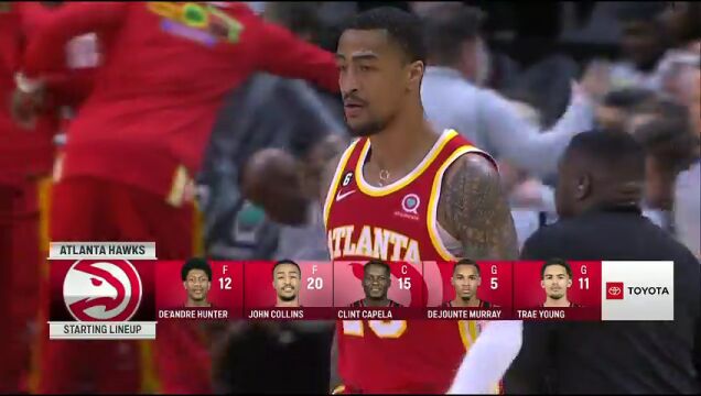 NBA常规赛：篮网vs老鹰第1节 英文解说回放