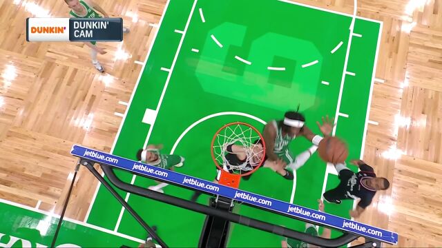 这是我的态度！塔图姆威廉姆斯不由分说接连封盖捍卫禁区