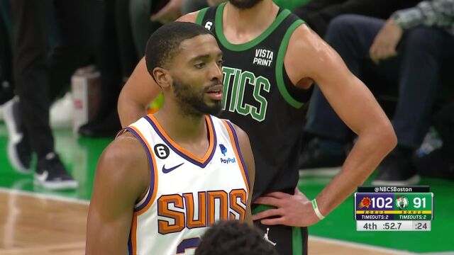 NBA常规赛：太阳vs凯尔特人第4节英文原声回放