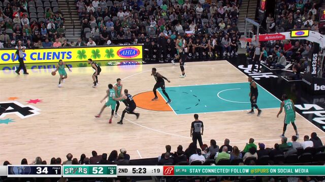 灰熊vs马刺精华回放 杰克逊28+5 灰熊加时逆转马刺