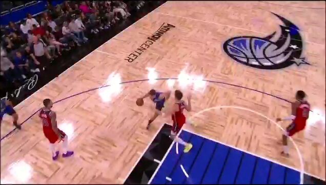 NBA常规赛：奇才vs魔术第3节 英文解说回放