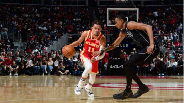 篮网127-129老鹰 特雷杨34分中距离绝杀篮网