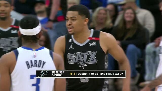 NBA常规赛：独行侠vs马刺加时赛英文原声回放