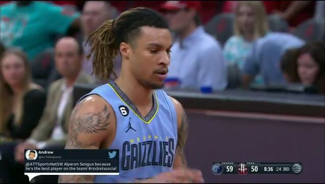 NBA常规赛：灰熊vs火箭第3节英文原声回放