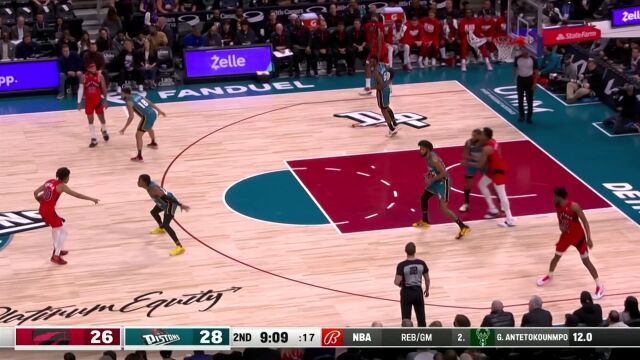 变向突破 杰夫道丁假动作骗过防守打板完成2+1