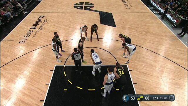 NBA常规赛：独行侠vs爵士第3节中文解说回放