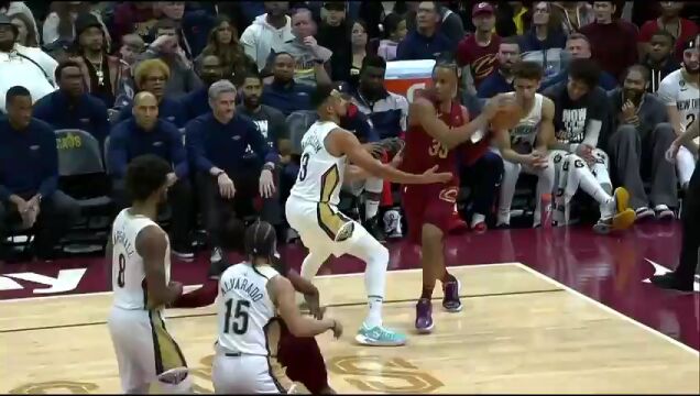 NBA常规赛：鹈鹕vs骑士第4节英文原声回放