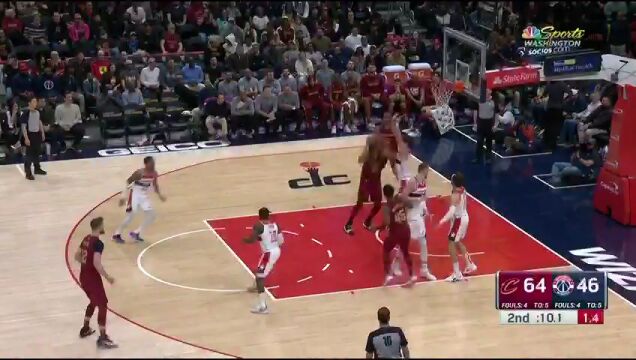 NBA常规赛：骑士vs奇才中文解说全场回放