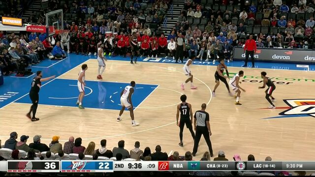 开拓者vs雷霆第2节中文解说回放