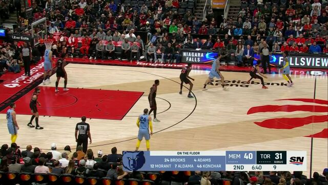 NBA常规赛：灰熊vs猛龙第2节英文原声回放