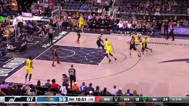 爵士vs魔术精华回放 马尔卡宁后发制人砍下31分