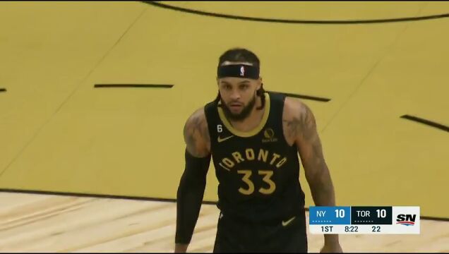 NBA常规赛：尼克斯vs猛龙第1节中文解说回放