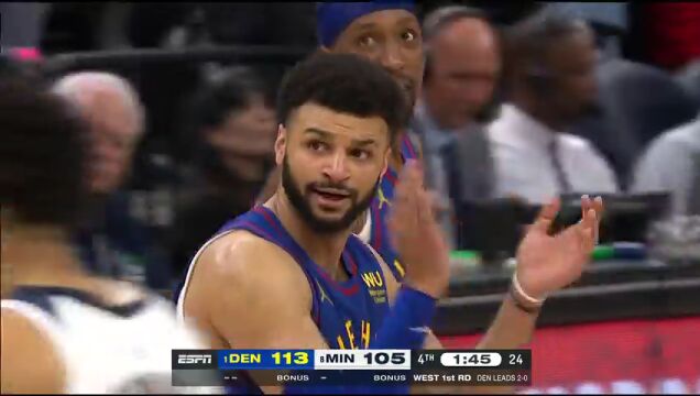 掘金vs森林狼第4节中文解说回放