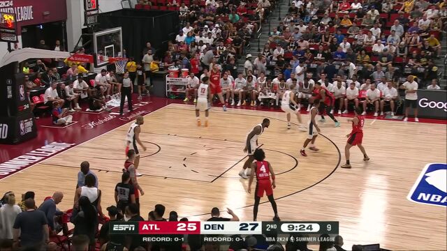 老鹰vs掘金英文原声全场回放