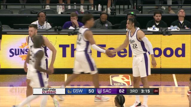NBA夏季联赛：勇士vs国王英文原声全场回放