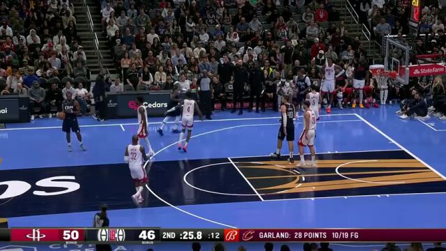 NBA季中锦标赛：火箭vs快船第2节英文原声回放