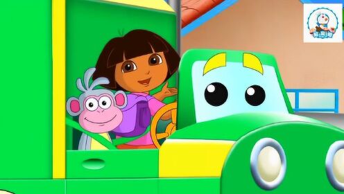 爱探险的朵拉第八季：清洁车载着朵拉和布茨，寻找宝宝泡泡火车