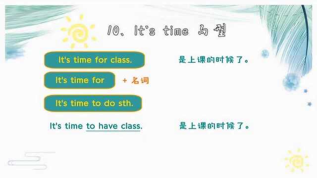 三分钟学英语《It's time句型》——百捷在线学习