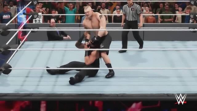 WWE2K19 爆裂震撼大赛 布洛克莱斯纳VS罗门伦斯,全球冠军头衔赛