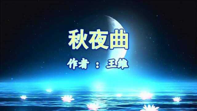 《秋夜曲》王维 视频朗诵“银筝夜久殷勤弄 心怯空房不忍归”