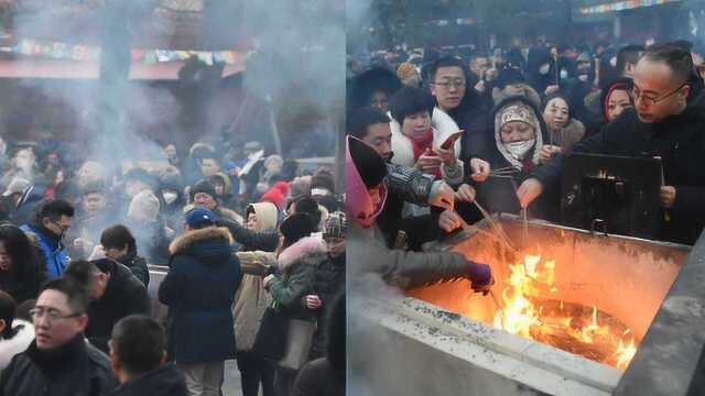 排12小时抢头香!大年初一民众雍和宫上香祈福:新年的仪式感