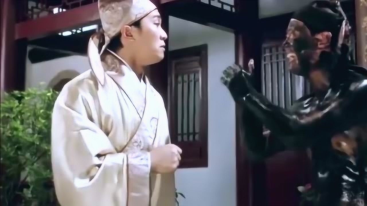 唐伯虎点秋香中画山水片段用人体作画我只服唐伯虎