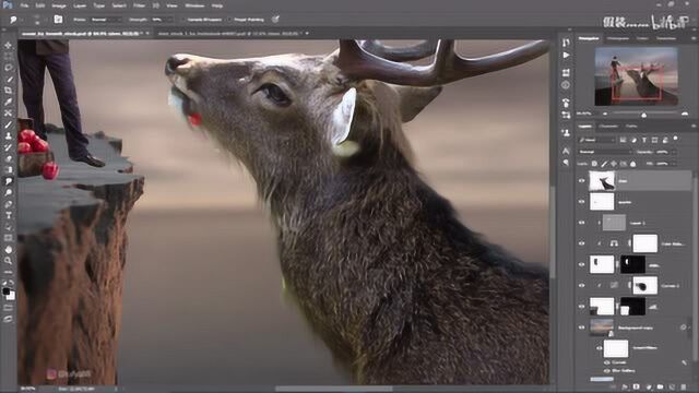 大鹿 超现实的Photoshop操作教程