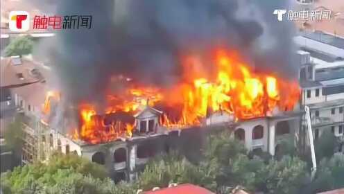 突发！武汉江汉饭店突发大火，火势猛烈，浓烟滚滚