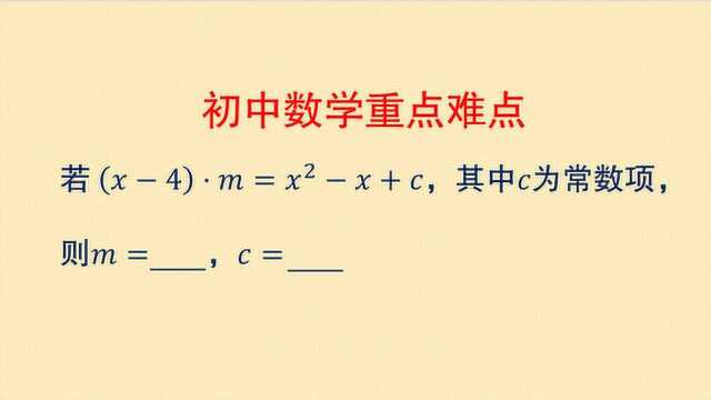 初中数学 中考重点多项式 正确分析题目含义 建立方程组来求解