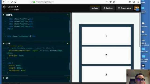 CSS教学,CSS grid 做简单的web layout