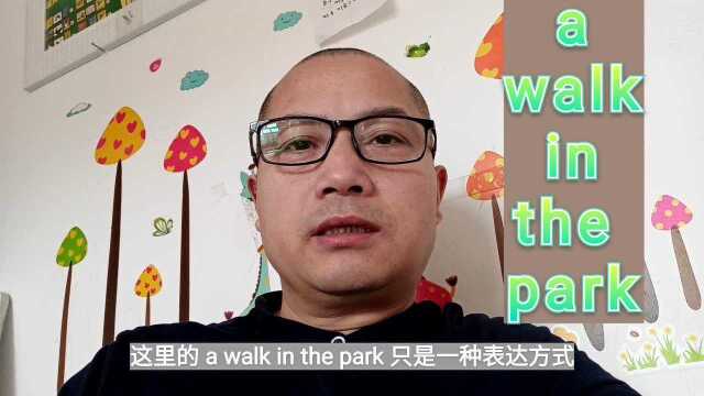 a walk in the park 非常好的口语表达