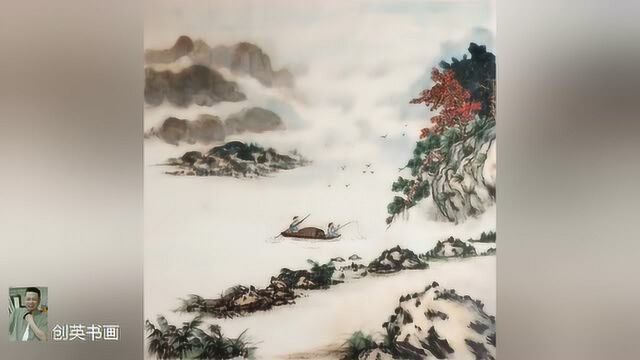 国画山水,秋天景色绘画示范合集