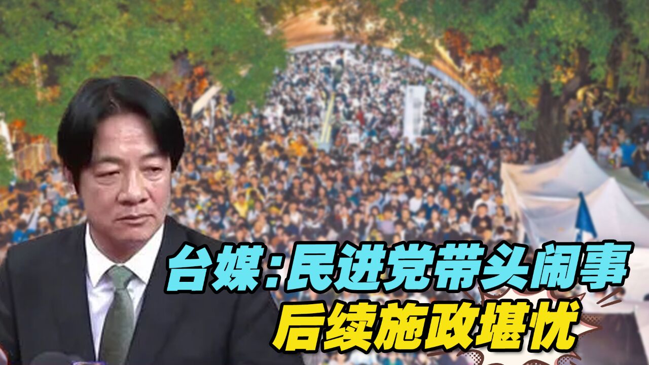 台湾《中国时报》:民进党“当家”却带头闹事,后续施政堪忧