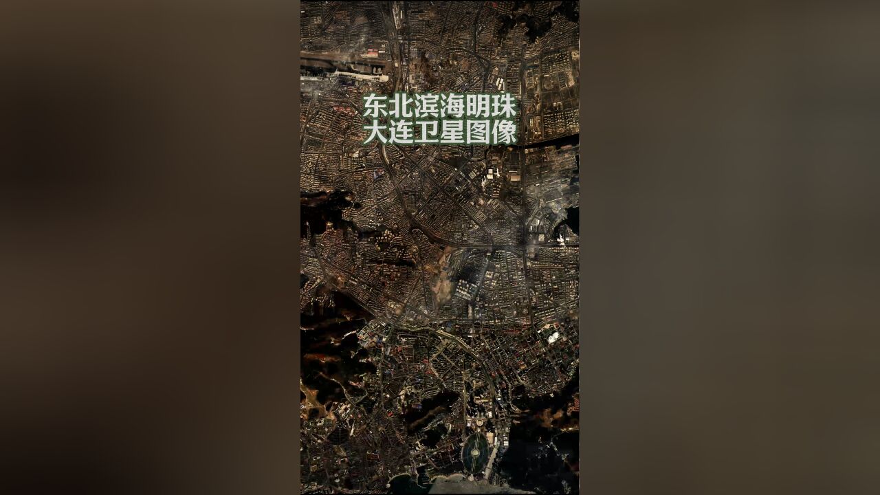 东北滨海明珠大连的卫星图像